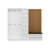 Modern Hall Stand with Numerous Shelves, White, 88.6 x 82.7 x 13.8 inches | 100% Melamine Coated Particle Board, Thickness: 0.7 inches | Wall-Mountable, Stylish Storage Solution for Entryway & Hallway Decor