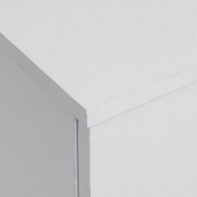 44cm W Bedside Table, White