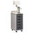 Solid Wood Roll Cart & Storage Chest 6 Drawer White & Gray-467244025