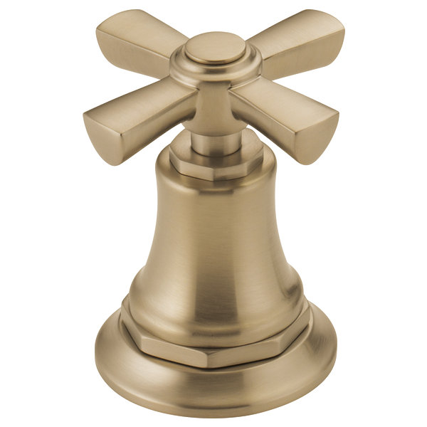 Rook® Widespread Bathroom Faucet with Drain Assembly, Luxe Gold, 1.2, Cross