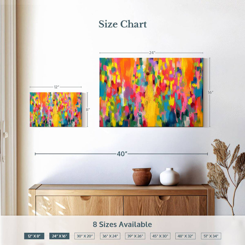 Avery Abstract Vibrant Mix I, H 16 po x l 24 po