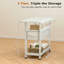 30cm W Metal Bedside Table