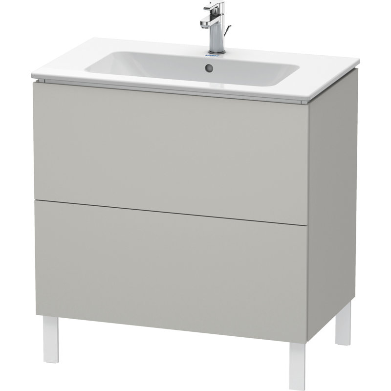 Base de meuble-lavabo simple 32,25 po seulement, Gris béton mat