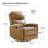 Chikako Genuine Leather Swivel Rocker Manual Recliner-70690531