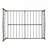 Queen Size Metal Bed With Wavy Headboard And Footboard-1966442324