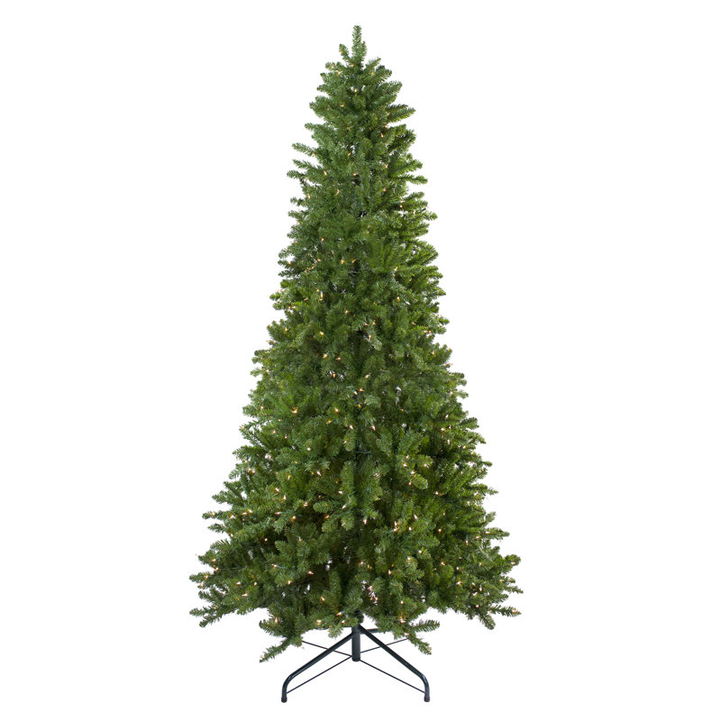Arbre de Noël artificiel pin clair 9 pi pré-éclairé Everett, 9'