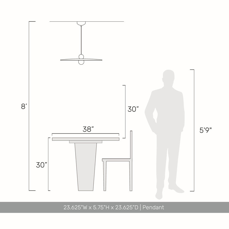 Meier 24" LED Pendant in Coffee, Brown