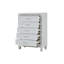 Commode en cristal faite de bois et finie en blanc