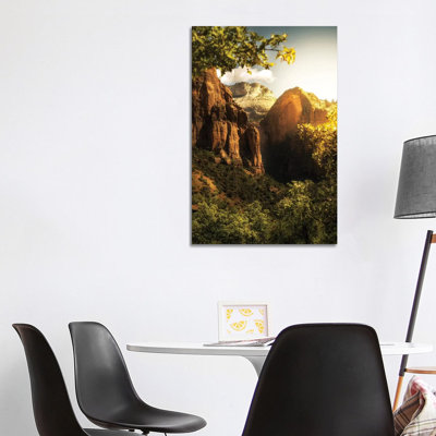Golden Sunrise in Zion Canyon National Park 1 Piece Wrapped Canvas Wall Art