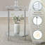 Carolina Round Glass End Table with Metal Shelf-1886933425