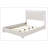 Contemporary White Eastern King Size Bed