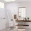 Toilette murale Deervalley DV-1F0379, conception sans rebord, double chasse à haut rendement 1,1 / 1,6 GPF, compatible avec réservoir dissimulé, cuve allongée compacte, céramique blanche, peu encombrante, luminaire de salle de bain moderne