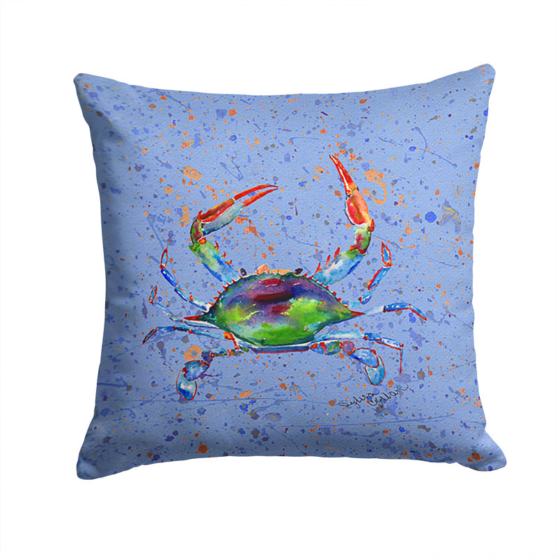 Coussin intérieur/extérieur bleu de crabe