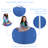 Kids Bean Bag Chair Cover - Stuffed Animal Storage & Toy Organizer with Zipper - Plush Storage Kids Bean Bag Cover only for Toddlers and Children's Rooms - Organizes Pillows, Blankets, and Stuffies - Multiple Colors, Sizes, and Fabrics-51574526-51574531