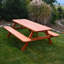 Table de pique-nique Keystone Amish Co., 8 pi, teinture cèdre-465285804-465285806