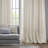Berrian Farm Town Textured Faux Linen Semi Sheer Curtains (2 Panel) Window Curtains-1454672731-1454672724