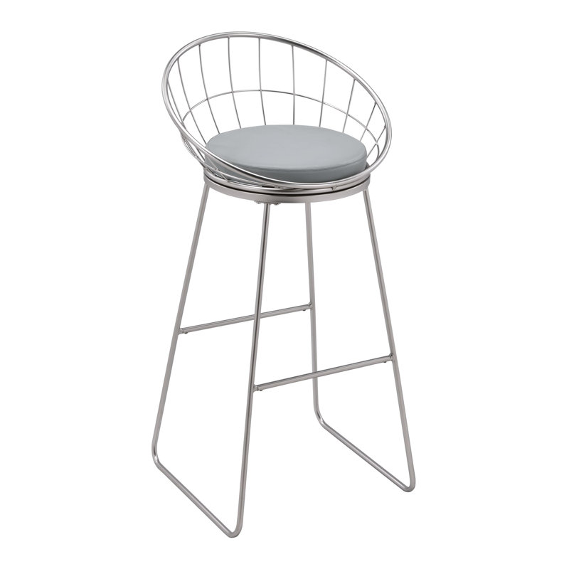 Clear Acrylic and Chrome Metal Side Chair Set