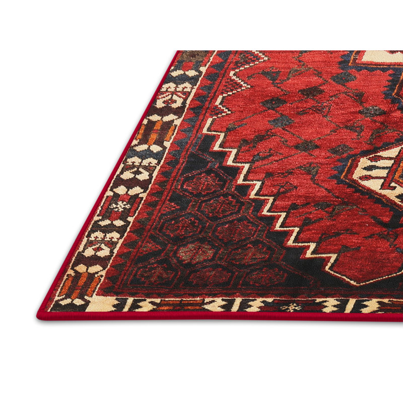Tapis traditionnel rouge / brun, Rectangle 8 pi x 12 pi