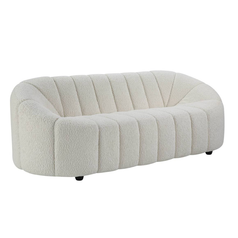 Osmash White Teddy Sherpa Sofa
