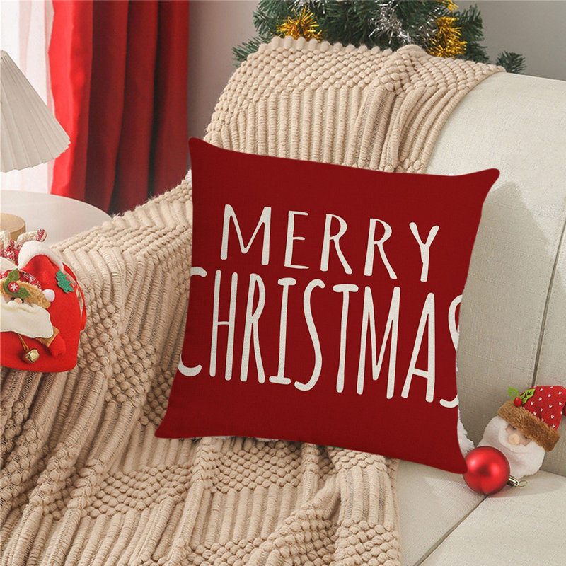 Ensemble de 2 coussins décoratifs de Noël avec gnome rouge et coussin décoratif, Red