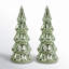 Marron Vintage Light Green LED Glass Tabletop Trees, Set of 2-1213358064