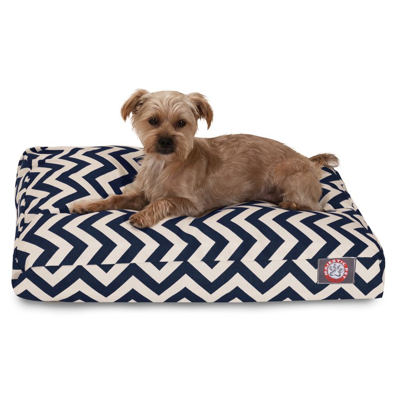 Coussin à chevrons, Bleu marine, Petit (l 20 po x P 27 po x H 4 po) ;