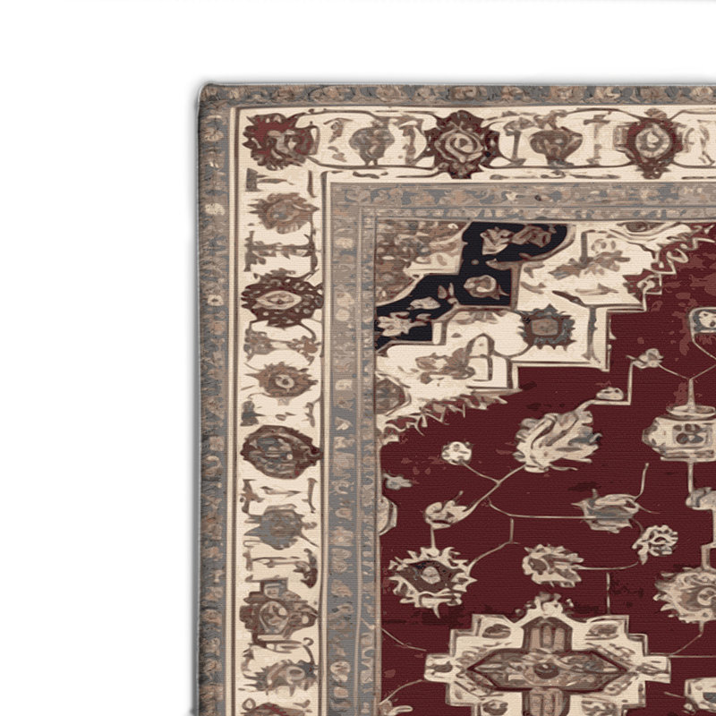 Tapis d'intérieur et d'extérieur gris Persian, Rectangulaire 8 pi x 10 pi