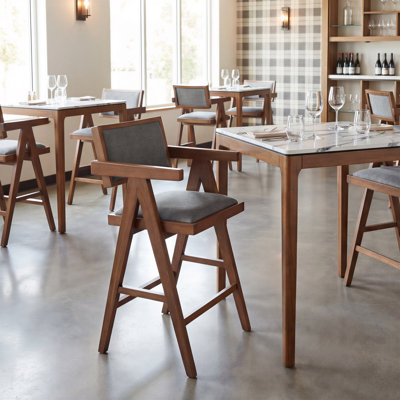 Delhi Counter Stool (Set Of 2) Gray & Walnut