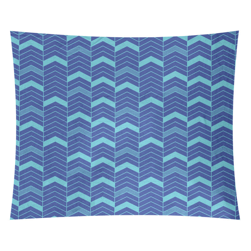 Tapisserie Stephenie, H 88 po x l 104 po, Bleu / bleu sarcelle