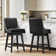 Aleksy Swivel Upholstered Counter Stool with Solid Wood Frame