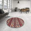 Tapis de zone rouge/brun contemporain-1301429529