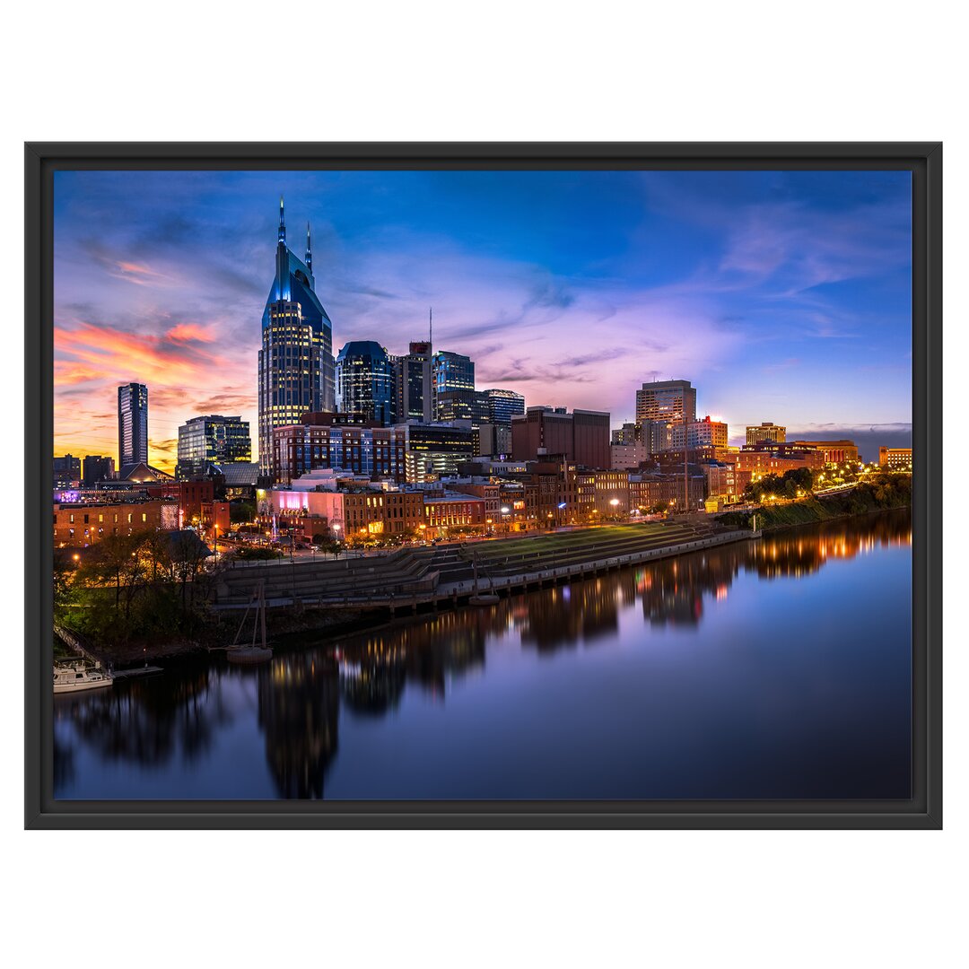 Gerahmtes Wandbild Nashville Skyline Panorama