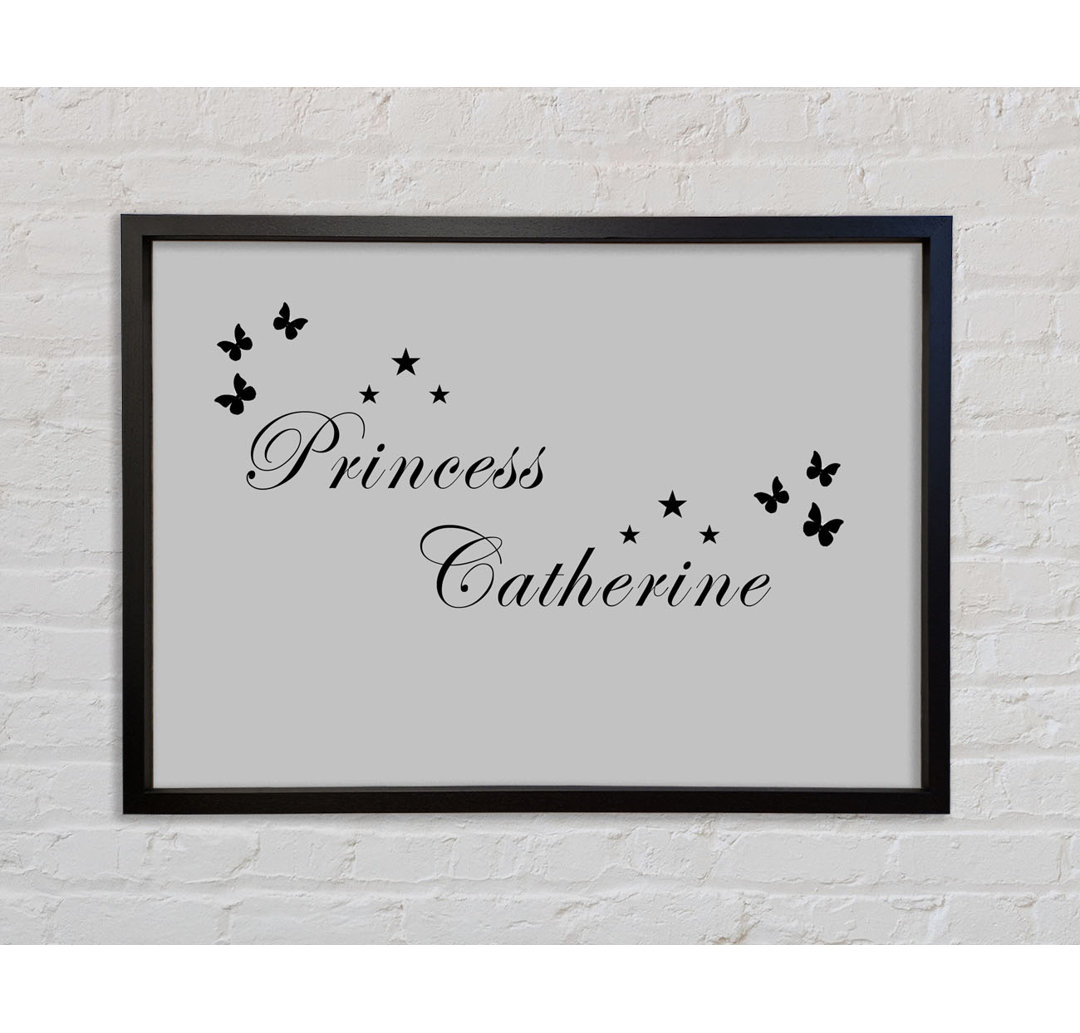 Girls Room Quote Your Own Name Princess - Einzelner Bilderrahmen Typografie auf Leinwand