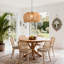 Paper Rope Pendant Light, Natural Rope Shade, Iron Frame, Adjustable Height, E27 Socket, 50 Cm Diameter, For Boho Living Room Dining Area (Bulb Not Included)