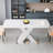 Rectangle Dining Table, Stretchable, Table Top+MDF X-Shape Table Leg With Metal Base