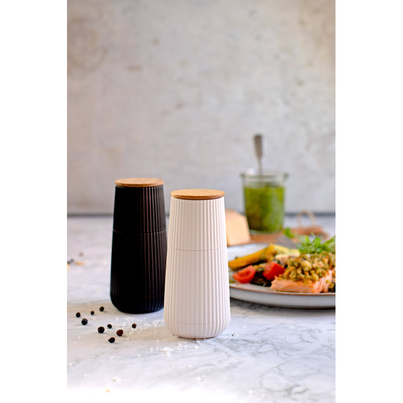 Adhoc Scape Salt & Pepper Mill Set Black and White, Black/White