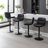 Double-Layer Upholstered Swivel Adjustable Height Bar Stool Counter Stool (Set of 3)-2069916372-2069916367