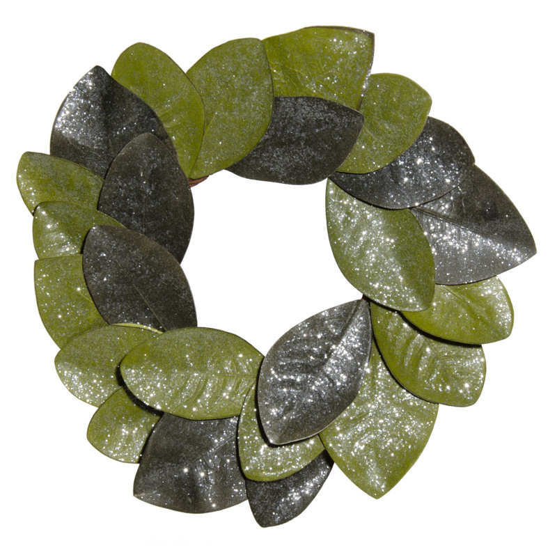 Couronne 16 po paillettes magnolia leaves