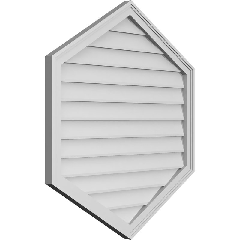 Ventilé vertical à pignon vertical 7/12 po, H 1,5 po x l 34 po x L 38 po
