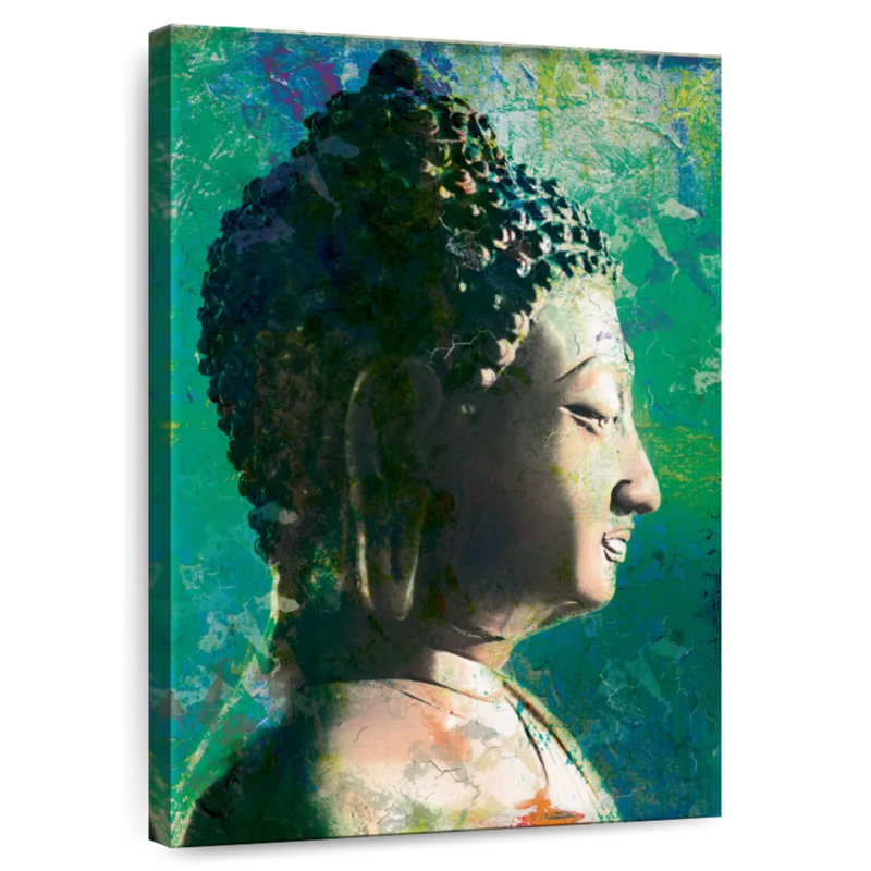 Adella Buddha Head Profile II, 48" H x 32" W
