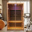 Sauna de luxe à infrarouge lointain pour 2 personnes avec portes doubles en verre