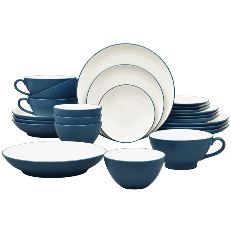 Noritake Colorwave 24-Piece Dinnerware Set, Service for 4, Blue
