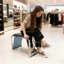 Banc rembourré pour chaussures avec miroirs
