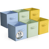 13" Large Foldable Storage Cubes with Handles (6 Pack)