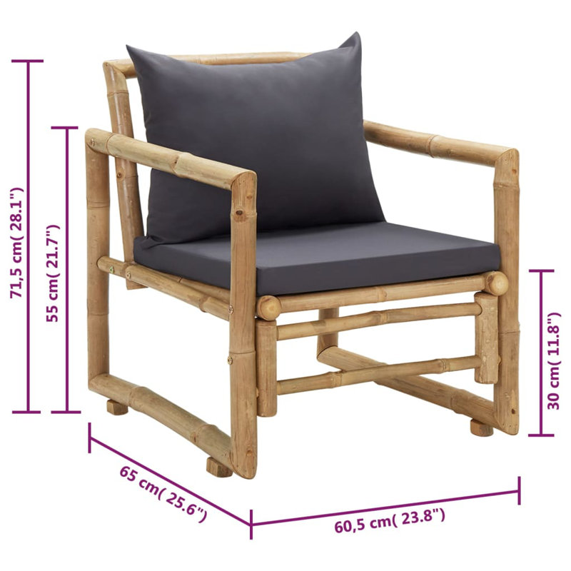 Munhall Patio Dining Armchair with Cushion