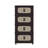 Retro Brown Folding Storage Cabinet with Wheels, 4 Tier Collapsible Storage Cabinet with Magnetic Door, Space Saving Plastic Storage Organizer for Bedroom, Kitchen, Living Room (19.69"×11.81"×40.55")