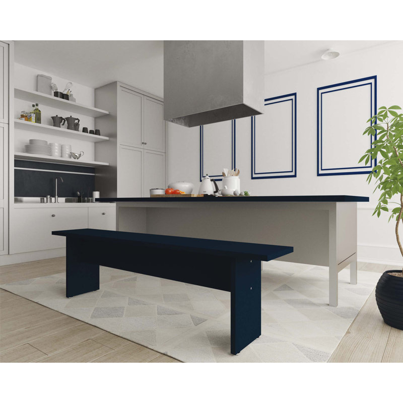 Banc de salle à manger Nomad en bleu minuit, Bleu très foncé