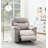 Chriki Light Gray Polished Microfiber Power Motion Recliner With Lift-742064343