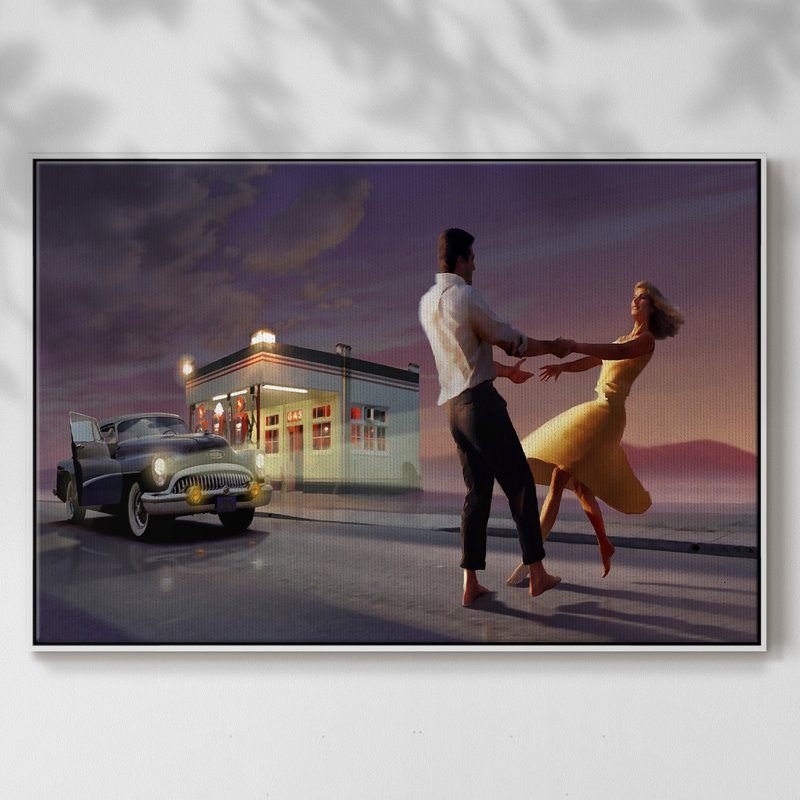 Night Dance, reproduction d'art sur toile, Blanc, H 17 po x l 25 po x P 2 po