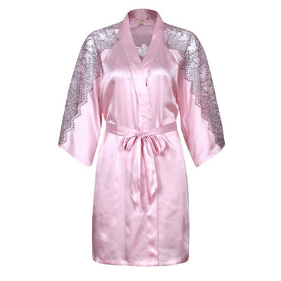 Peignoir en satin de soie pour fille / femme Baskas